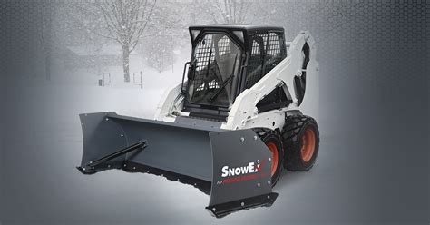 rotating cylinder for powering snowblower skid steer|snow plow skid steer attachment.